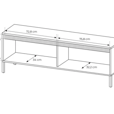 TV stolek 153 cm MOULTON - béžový