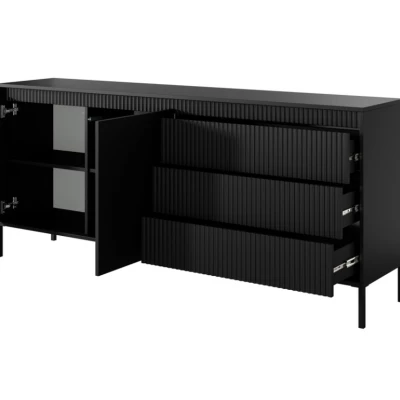 Kombinovaná široká komoda MOULTON - černá