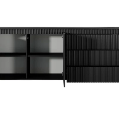 Kombinovaná široká komoda MOULTON - černá