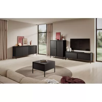 Kombinovaná široká komoda MOULTON - černá