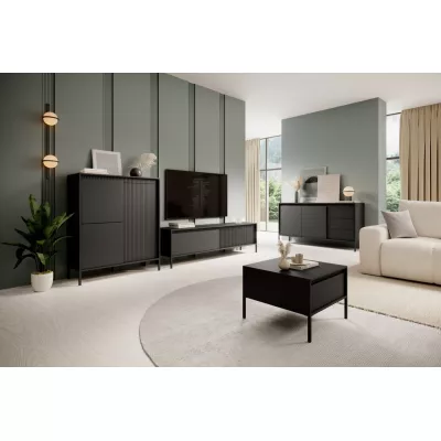 Kombinovaná široká komoda MOULTON - černá