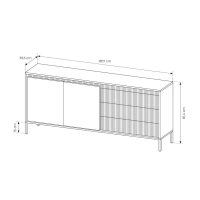 Kombinovaná široká komoda MOULTON - béžová