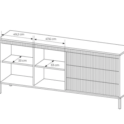 Kombinovaná široká komoda MOULTON - béžová