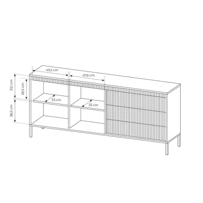 Kombinovaná široká komoda MOULTON - béžová