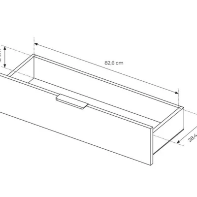 Prosklená široká kombinovaná komoda SULIGENT - dub dunin / černá + LED osvětlení ZDARMA