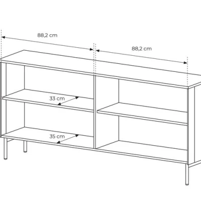 Prosklená široká komoda s dvířky SULIGENT - kašmír + LED osvětlení ZDARMA