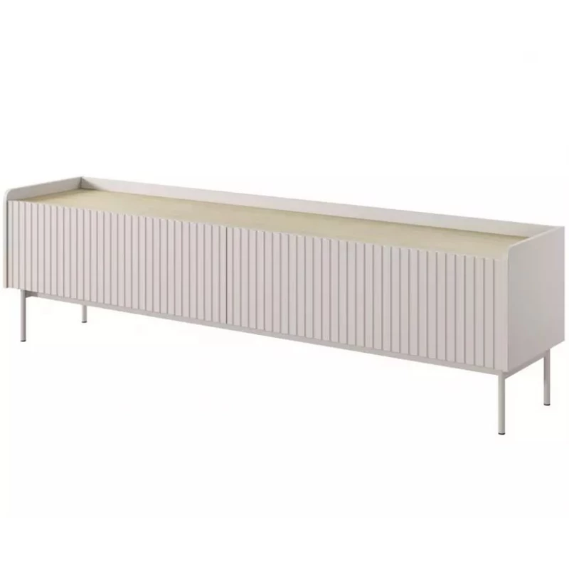 Široký TV stolek 181 cm MATION - dub scandi / béžový