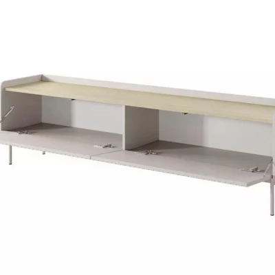 Široký TV stolek 181 cm MATION - dub scandi / béžový