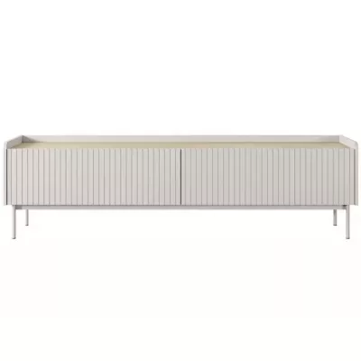 Široký TV stolek 181 cm MATION - dub scandi / béžový