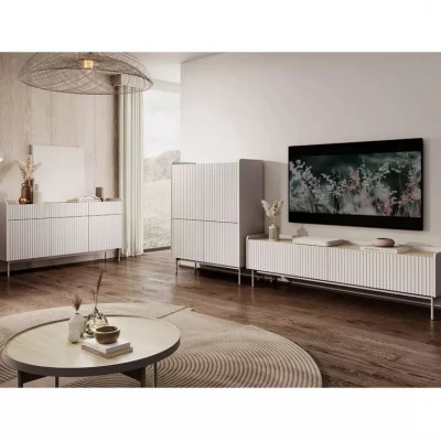 TV stolek 153 cm MATION - dub scandi / béžový