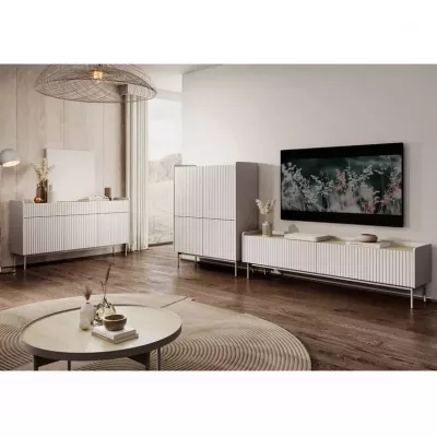 TV stolek 153 cm MATION - dub scandi / béžový