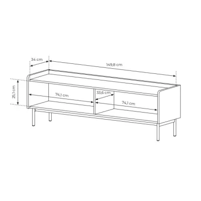 TV stolek 153 cm MATION - dub scandi / béžový