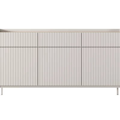 Kombinovaná komoda MATION - dub scandi / béžová