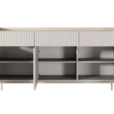 Kombinovaná komoda MATION - dub scandi / béžová