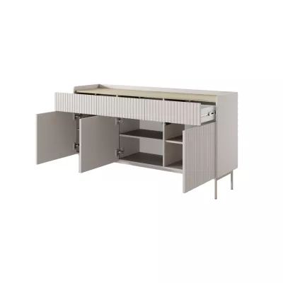 Kombinovaná komoda MATION - dub scandi / béžová