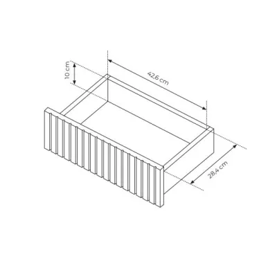 Kombinovaná komoda MATION - dub scandi / béžová