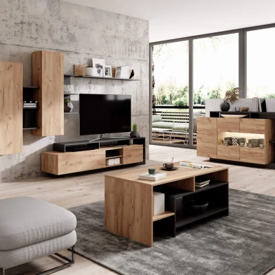 Konferenční stolek EUFALA - dub kraft / antracitový