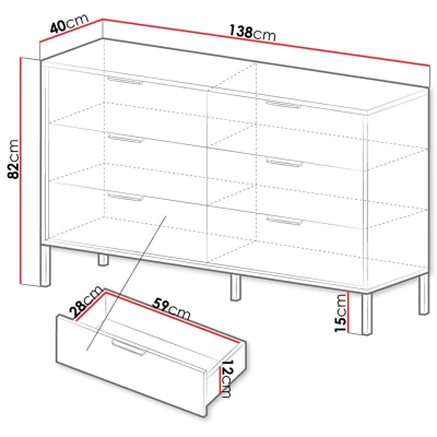 Sestava do ložnice s postelí 160x200 CALERA - kaštan / anracitová + LED osvětlení ZDARMA
