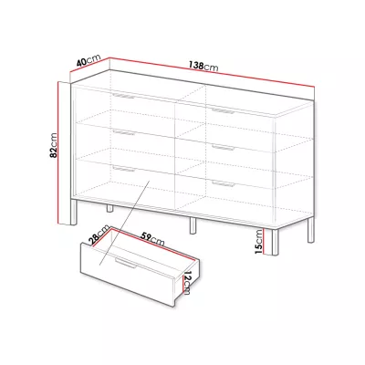 Sestava do ložnice s postelí 160x200 CALERA - kaštan / anracitová + LED osvětlení ZDARMA