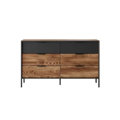 Sestava do ložnice s postelí 160x200 CALERA - kaštan / anracitová + LED osvětlení ZDARMA