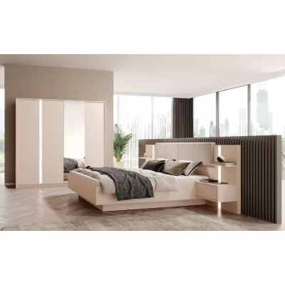Sestava do ložnice s postelí 160x200 SLOCOMB 1 - béžová