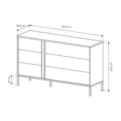 Sestava do ložnice s postelí 160x200 SLOCOMB 1 - béžová