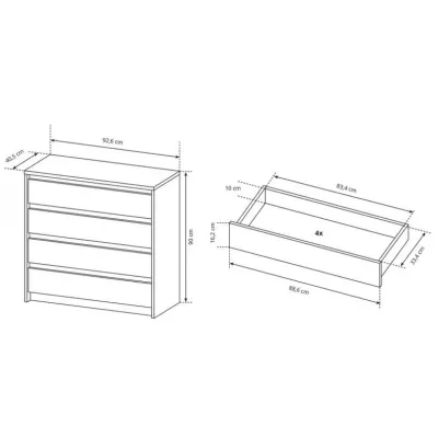 Sestava do ložnice s postelí 160x200 HELFIN 1 - dub kraft zlatý / bílá + LED osvětlení ZDARMA