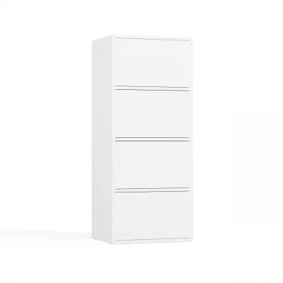 Úzká komoda s dvířky ATALLA - bílá