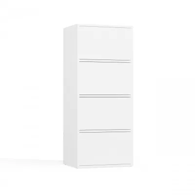 Úzká komoda s dvířky ATALLA - bílá
