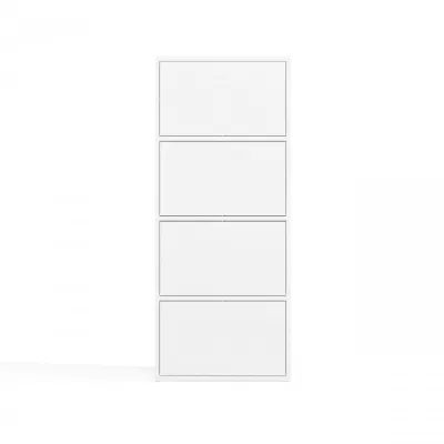 Úzká komoda s dvířky ATALLA - bílá