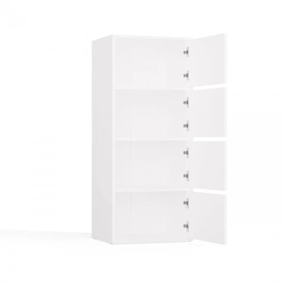 Úzká komoda s dvířky ATALLA - bílá