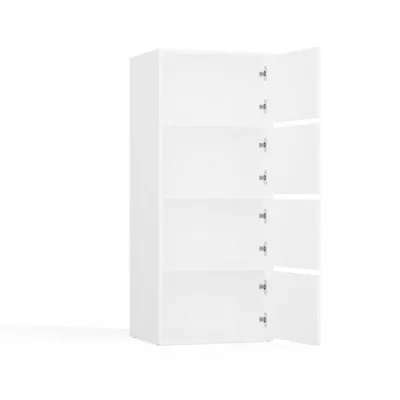 Úzká komoda s dvířky ATALLA - bílá