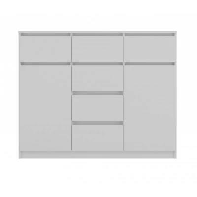 Komoda se šuplíky a dvířky ELBE - bílá