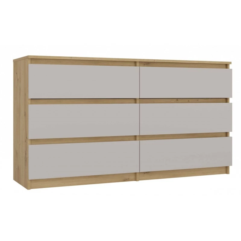 Široká šuplíková komoda TAAVI - dub artisan / kašmír