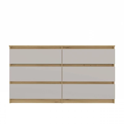 Široká šuplíková komoda TAAVI - dub artisan / kašmír