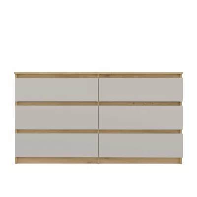 Široká šuplíková komoda TAAVI - dub artisan / kašmír