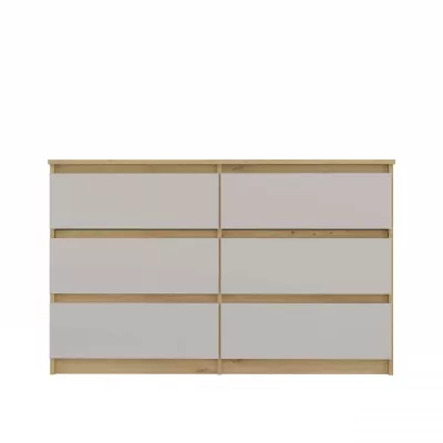 Široká komoda se zásuvkami TAAVI - dub artisan / kašmír