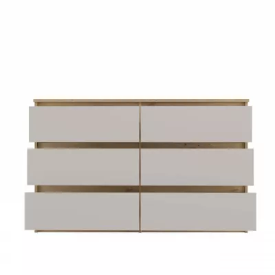 Široká komoda se zásuvkami TAAVI - dub artisan / kašmír