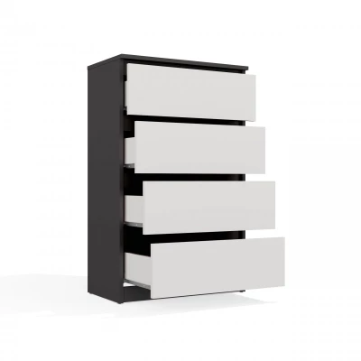 Komoda se šuplíky TAAVI - antracitová / bílá