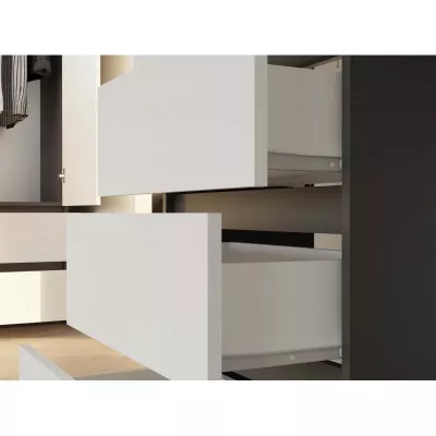 Komoda se šuplíky TAAVI - antracitová / bílá