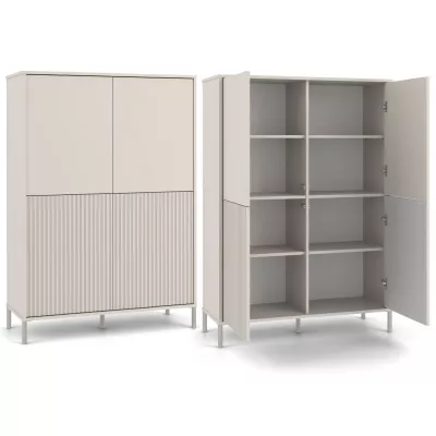 Čtyřdveřová policová skříň 104 cm ELBA - kašmír