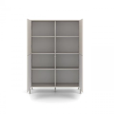 Čtyřdveřová policová skříň 104 cm ELBA - kašmír