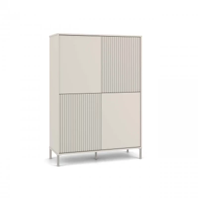 Čtyřdveřová policová skříň 104 cm ELBA - kašmír