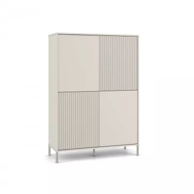 Čtyřdveřová policová skříň 104 cm ELBA - kašmír