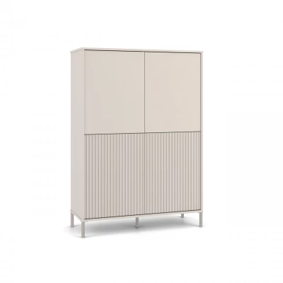 Čtyřdveřová policová skříň 104 cm ELBA - kašmír
