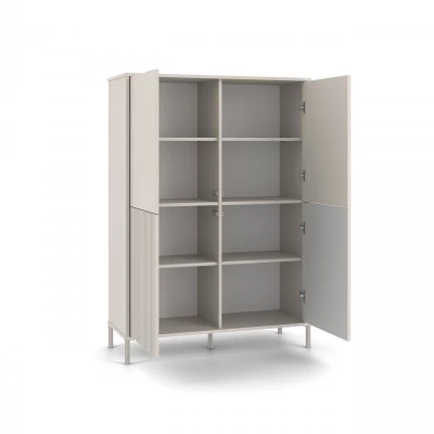 Čtyřdveřová policová skříň 104 cm ELBA - kašmír