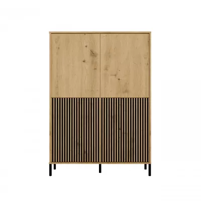Čtyřdveřová policová skříň 104 cm ELBA - dub artisan