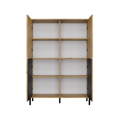 Čtyřdveřová policová skříň 104 cm ELBA - dub artisan