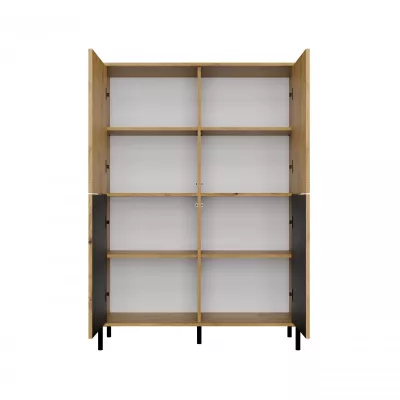 Čtyřdveřová policová skříň 104 cm ELBA - dub artisan