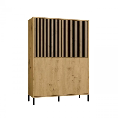 Čtyřdveřová policová skříň 104 cm ELBA - dub artisan